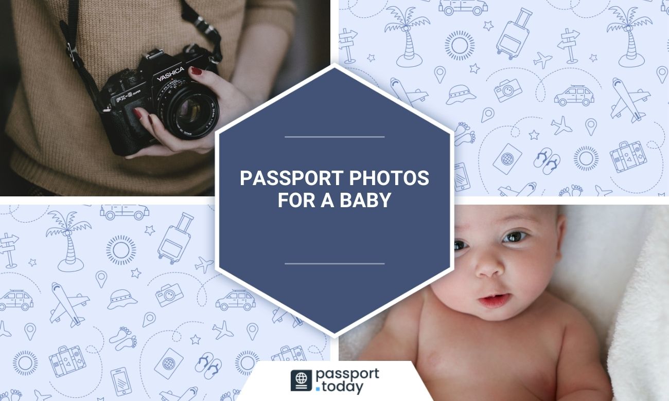 A baby poses in his crib, looking directly at the camera. A woman with red fingernails holds the camera.